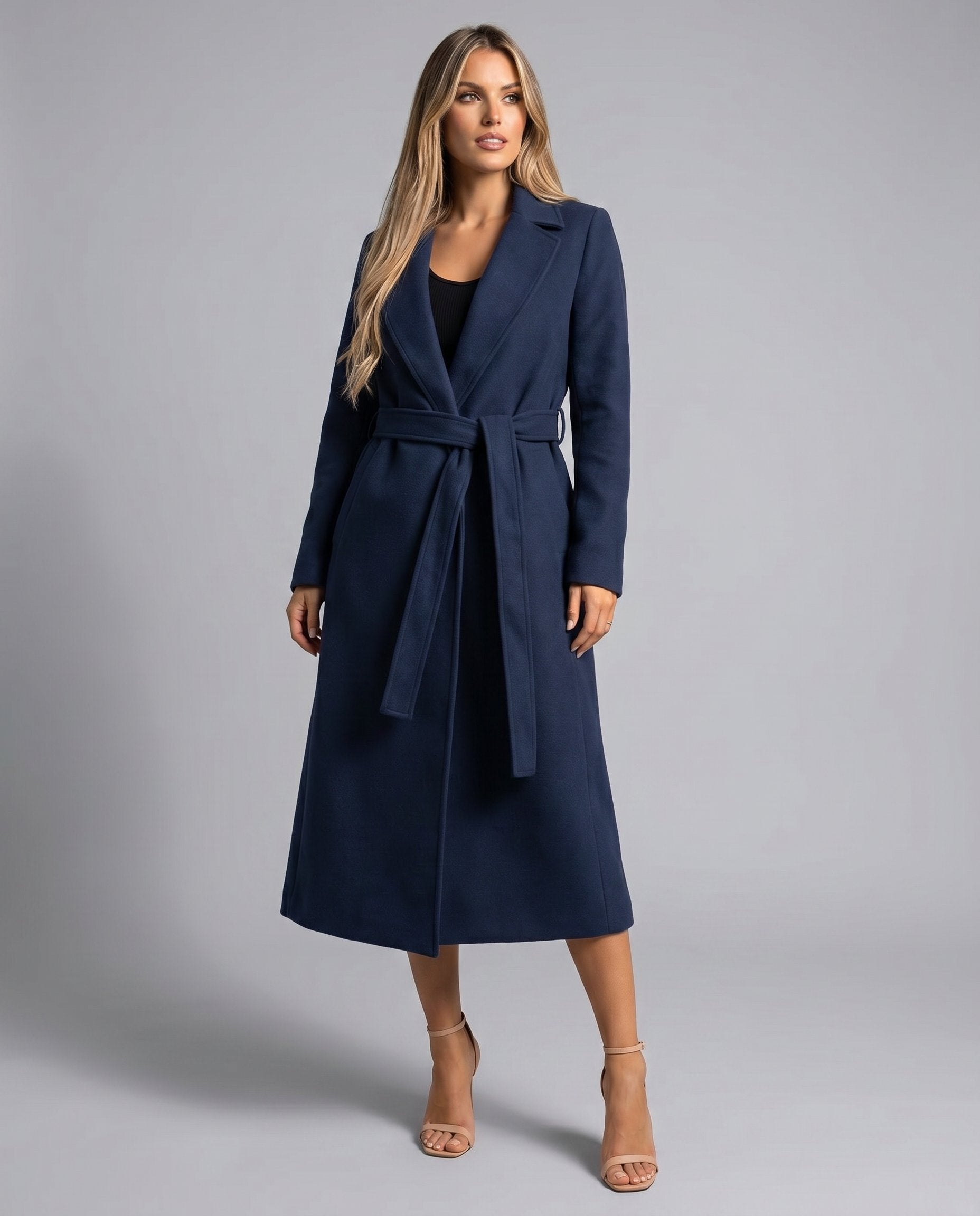 Charlotte | Women's Longline Coat | Belted Waist · Eltrendio