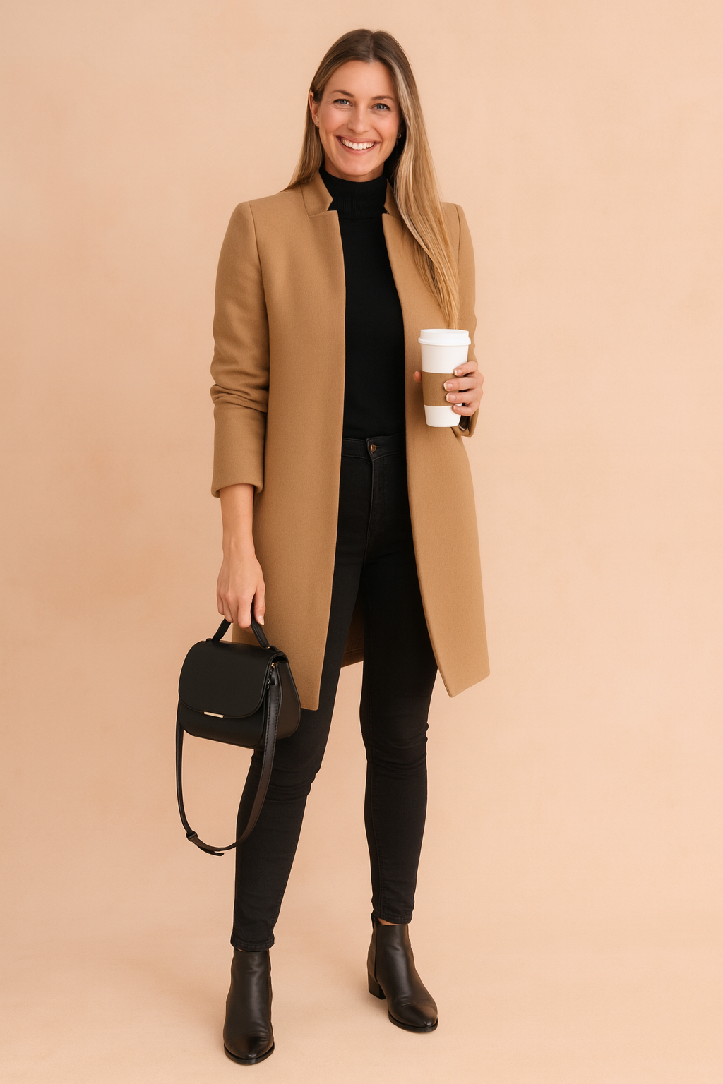 Charlotte | Women's Longline Coat | Open Front · Eltrendio