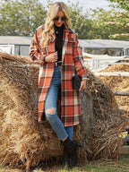 Charlotte | Women's Longline Plaid Shacket | Chest Pockets · Eltrendio