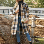 Charlotte | Women's Longline Plaid Shacket | Chest Pockets · Eltrendio