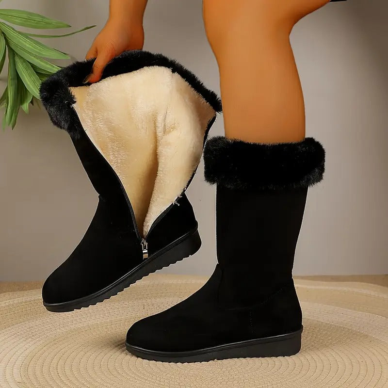 Charlotte | Women's Mid-Calf Snow Boots | Faux Fur · Eltrendio