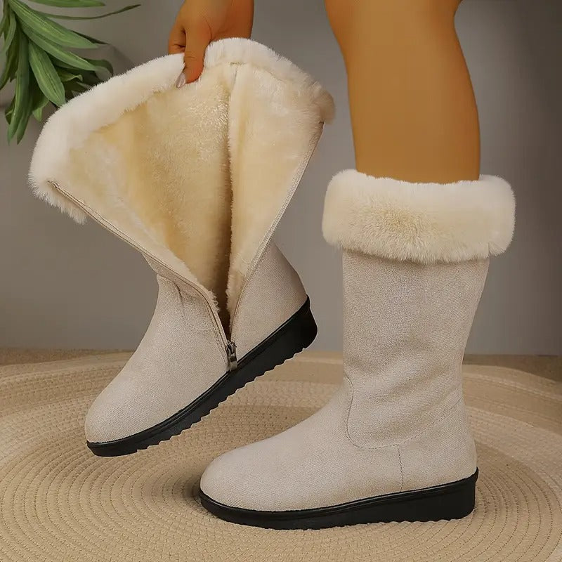 Charlotte | Women's Mid-Calf Snow Boots | Faux Fur · Eltrendio
