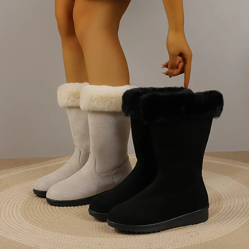 Charlotte | Women's Mid-Calf Snow Boots | Faux Fur · Eltrendio