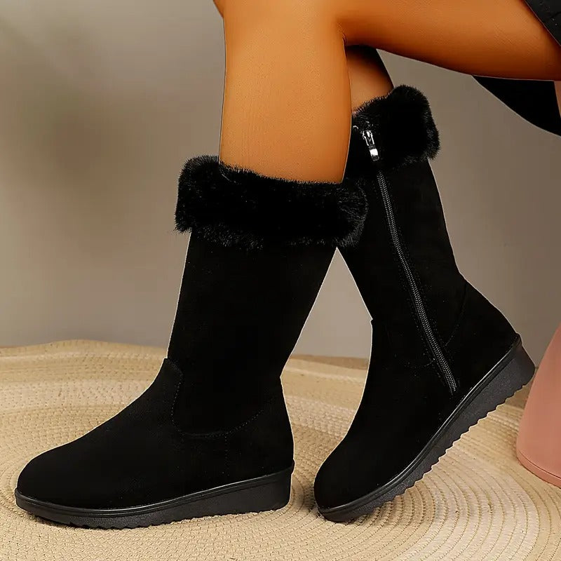 Charlotte | Women's Mid-Calf Snow Boots | Faux Fur · Eltrendio