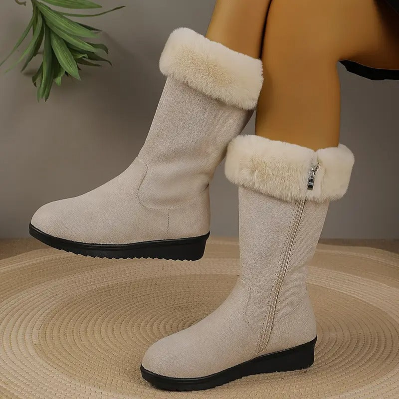 Charlotte | Women's Mid-Calf Snow Boots | Faux Fur · Eltrendio