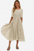 Charlotte | Women's Midi Dress | Lace Bodice · Eltrendio
