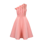 Charlotte | Women's One-Shoulder Dress | Pleated Bodice · Eltrendio