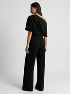 Charlotte | Women's One-Shoulder Jumpsuit | Wide-Leg