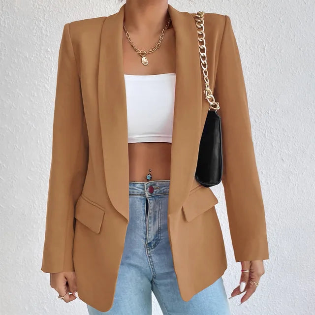 Charlotte | Women's Open-Front Blazer | Notch Lapel · Eltrendio