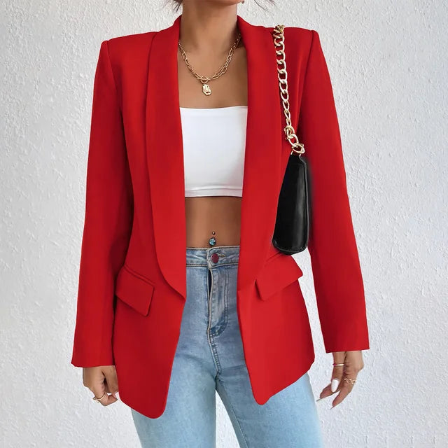 Charlotte | Women's Open-Front Blazer | Notch Lapel · Eltrendio