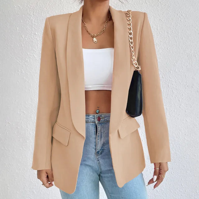 Charlotte | Women's Open-Front Blazer | Notch Lapel · Eltrendio