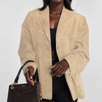 Charlotte | Women's Oversized Blazer | Suede · Eltrendio