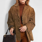 Charlotte | Women's Oversized Blazer | Suede · Eltrendio