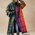 Charlotte | Women's Oversized Coat | Checked Wool · Eltrendio