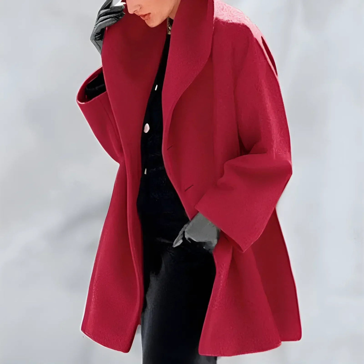 Charlotte | Women's Oversized Coat | Lapel Collar · Eltrendio