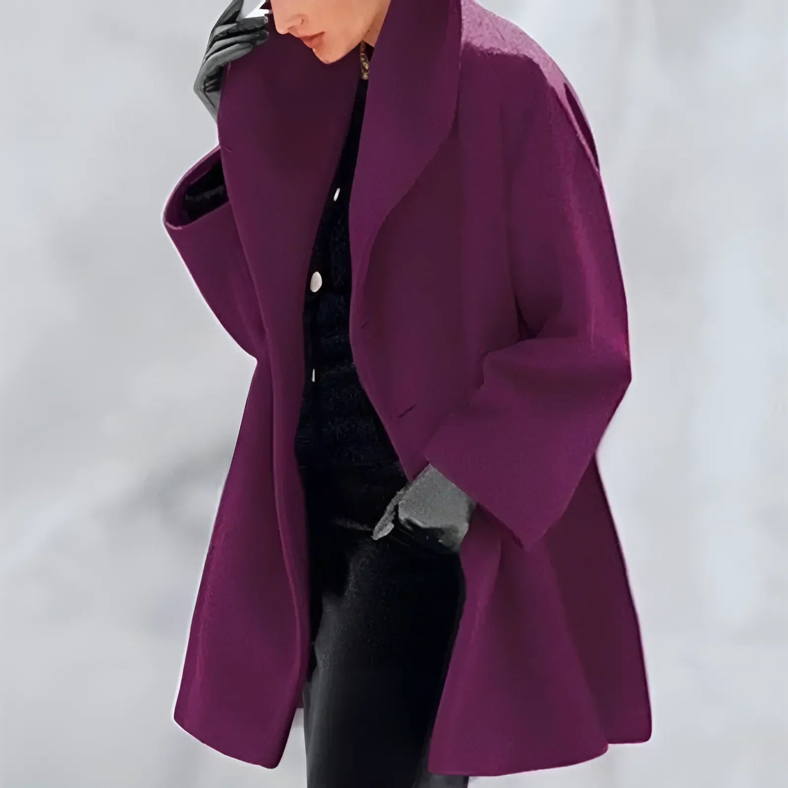 Charlotte | Women's Oversized Coat | Lapel Collar · Eltrendio