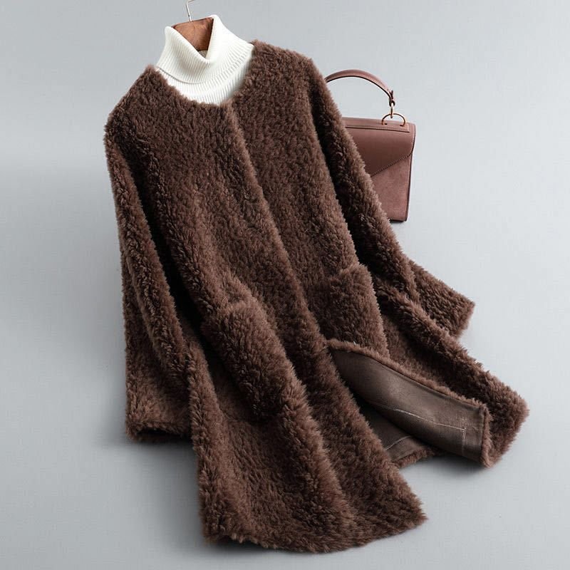 Charlotte | Women's Shearling Coat | Teddy Texture · Eltrendio