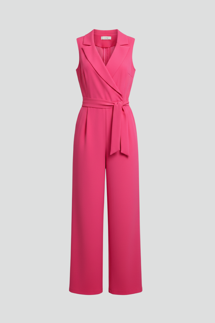 Charlotte | Women's Sleeveless Jumpsuit | Tie Belt · Eltrendio