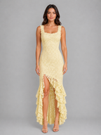 Charlotte | Women's Sleeveless Maxi Dress | Ruffle Hem · Eltrendio