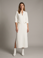 Charlotte | Women's V-Neck Maxi Dress | Lightweight-Eltrendio
