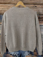 Daisy | Women's Crew Neck Jumper | Embroidered Knit · Eltrendio