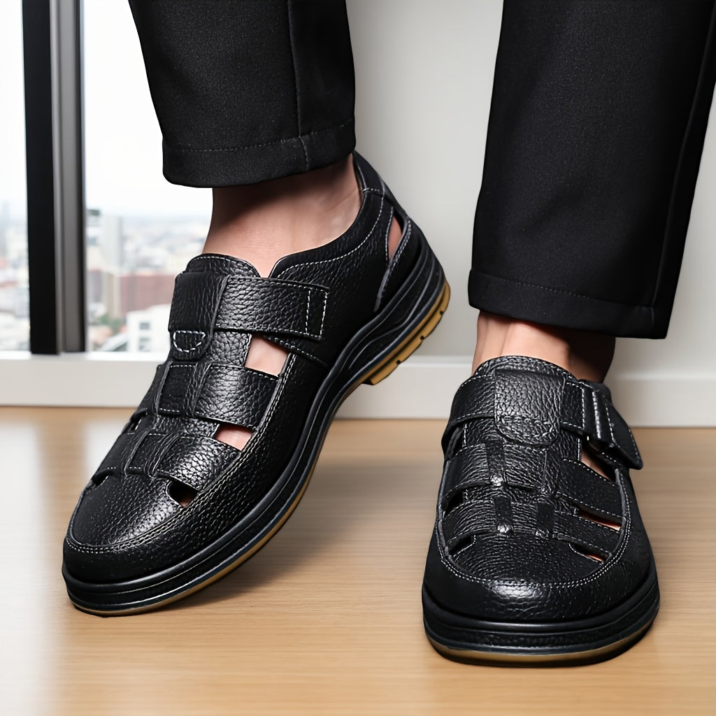Edward | Men's Closed-Toe Sandals | Breathable Leather · Eltrendio