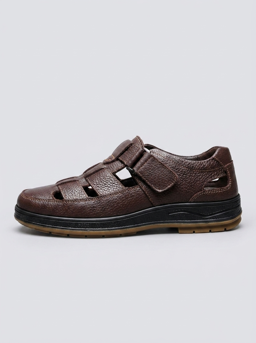 Edward | Men's Closed-Toe Sandals | Breathable Leather-Eltrendio