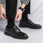 Edward | Men's Lace-Up Derby Shoes | High-Shine · Eltrendio