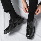 Edward | Men's Lace-Up Derby Shoes | High-Shine · Eltrendio