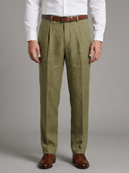 Edward | Men's Pleated Trousers | Lightweight Linen-Eltrendio