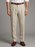 Edward | Men's Pleated Trousers | Lightweight Linen-Eltrendio