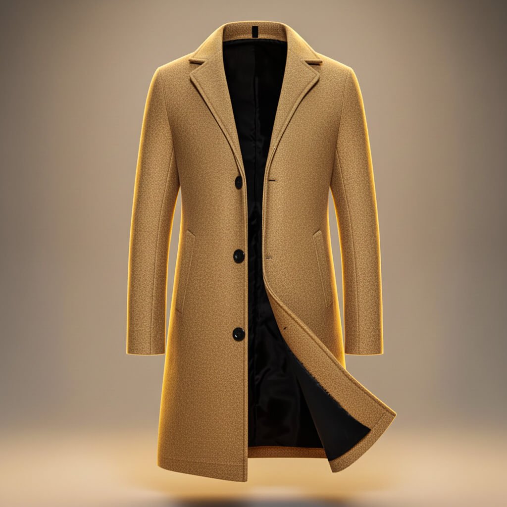 Edward | Men's Single-Breasted Overcoat | Notch Lapel · Eltrendio