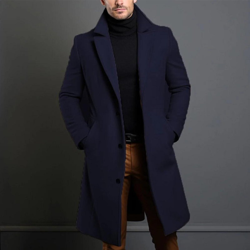 Edward | Men's Single-Breasted Overcoat | Notch Lapel · Eltrendio
