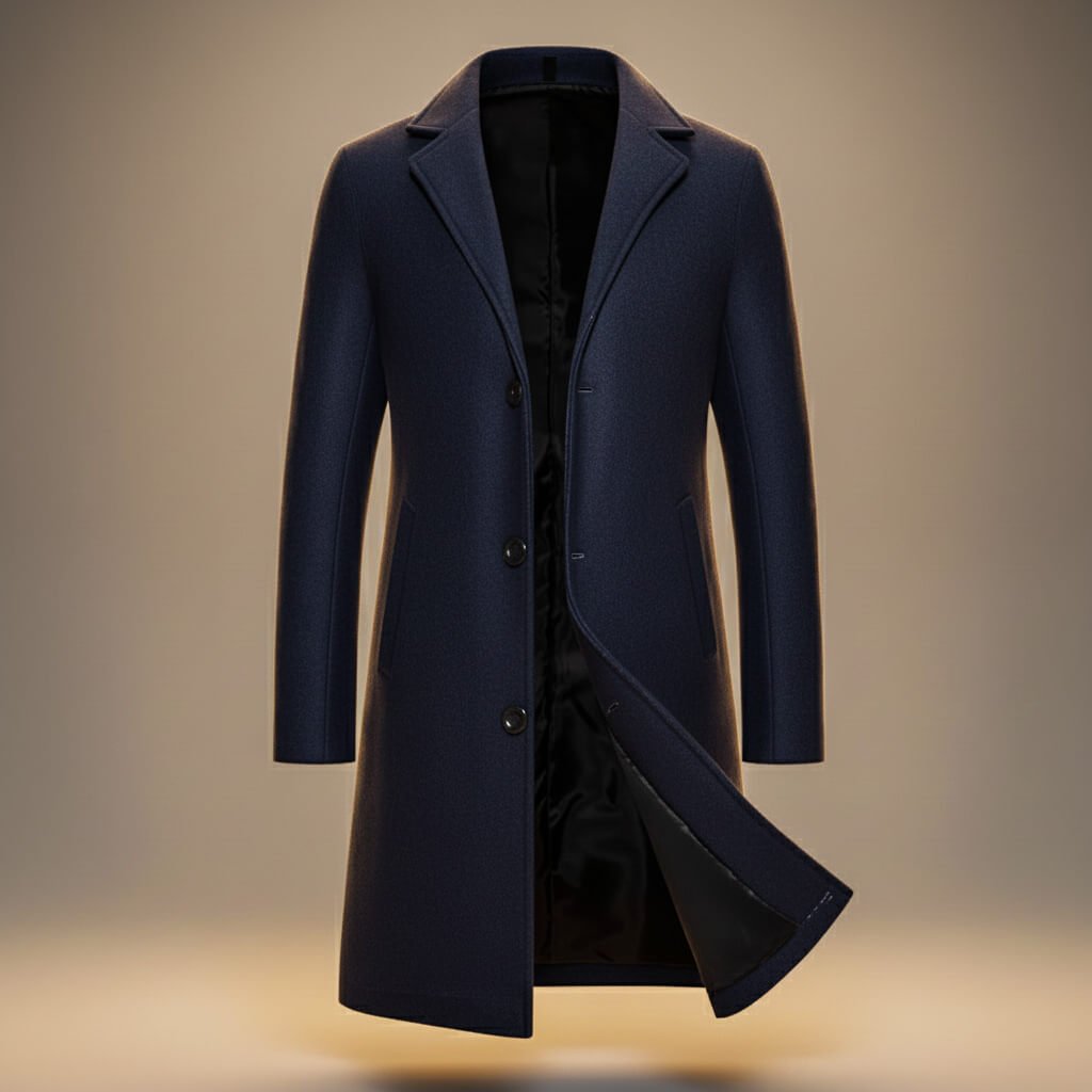Edward | Men's Single-Breasted Overcoat | Notch Lapel · Eltrendio