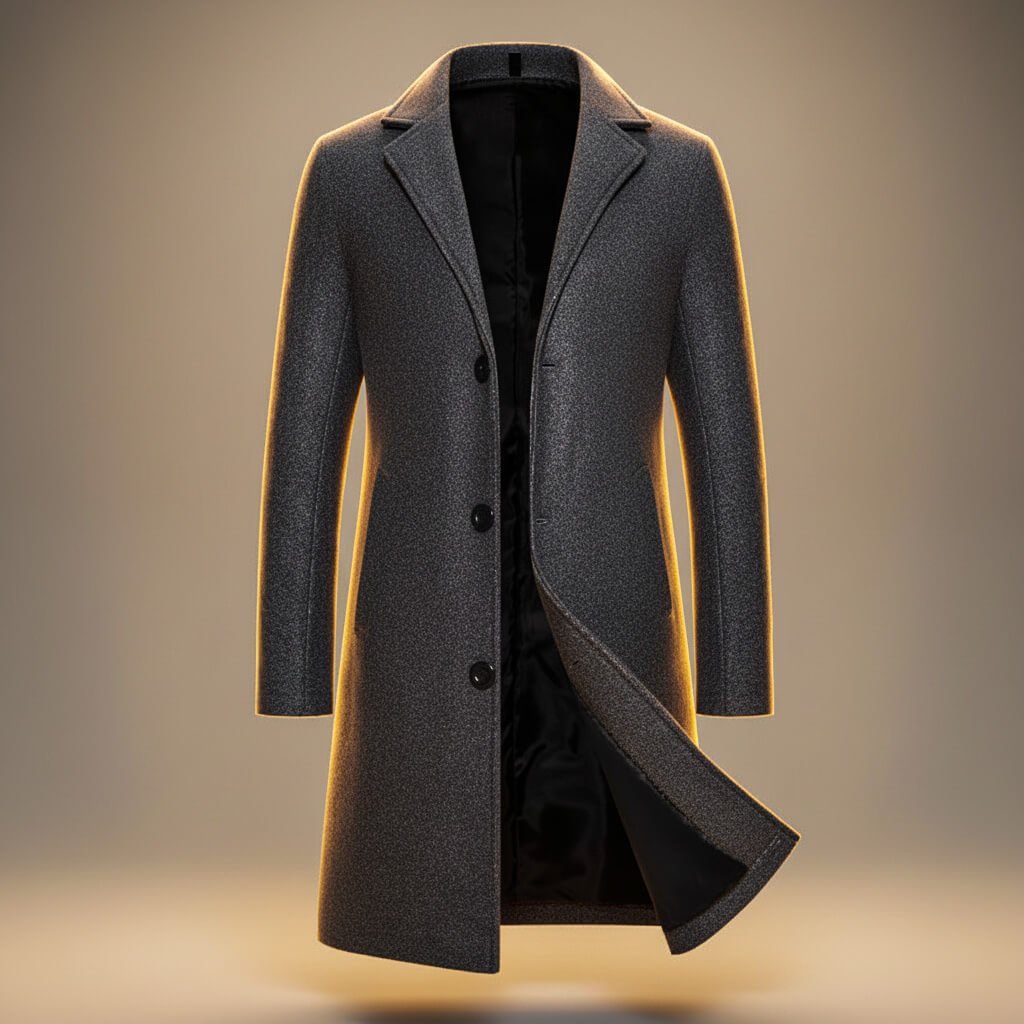 Edward | Men's Single-Breasted Overcoat | Notch Lapel · Eltrendio