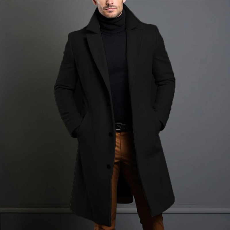 Edward | Men's Single-Breasted Overcoat | Notch Lapel · Eltrendio