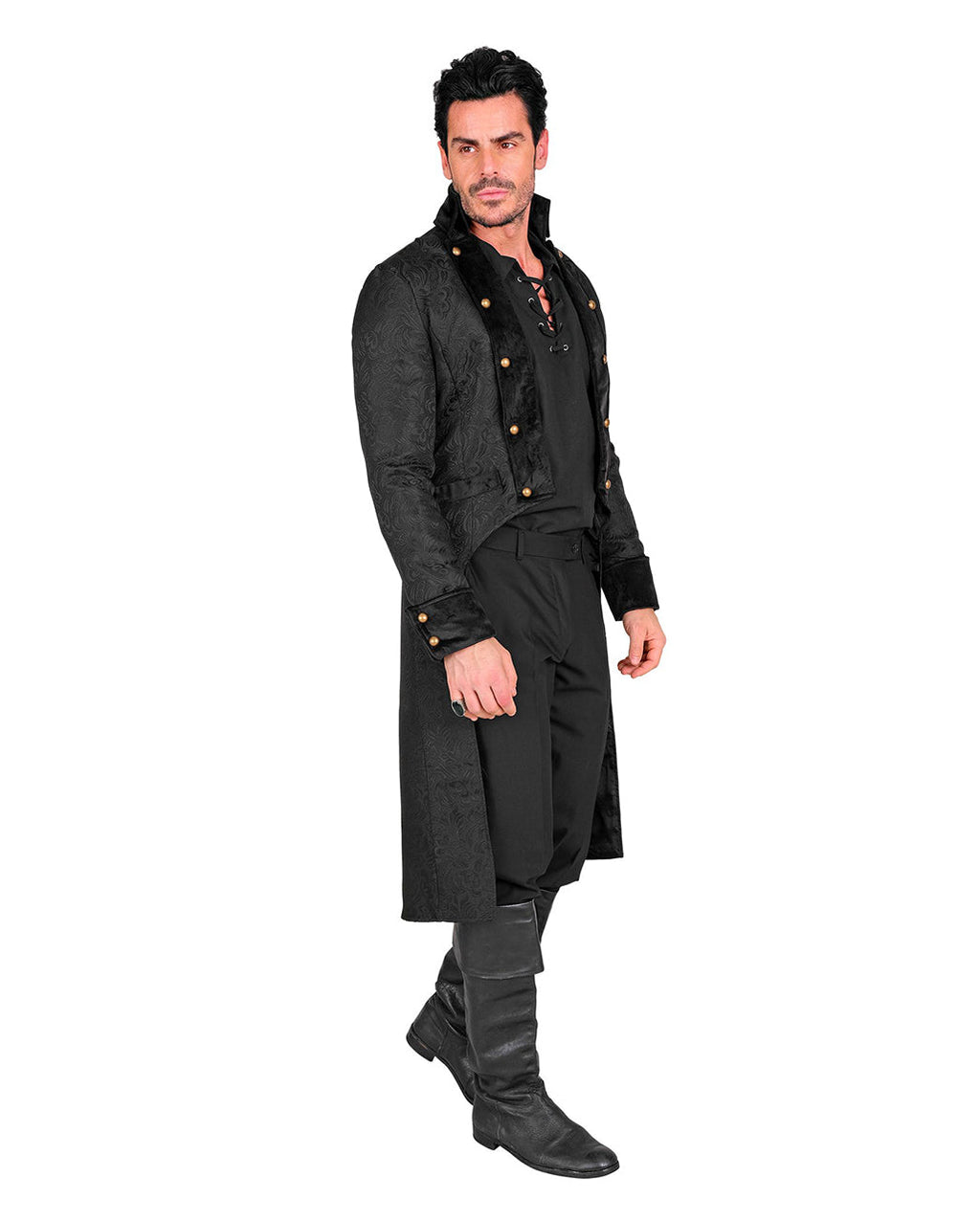 Edward | Men's Victorian Costume Coat | Brocade Tailcoat-Eltrendio