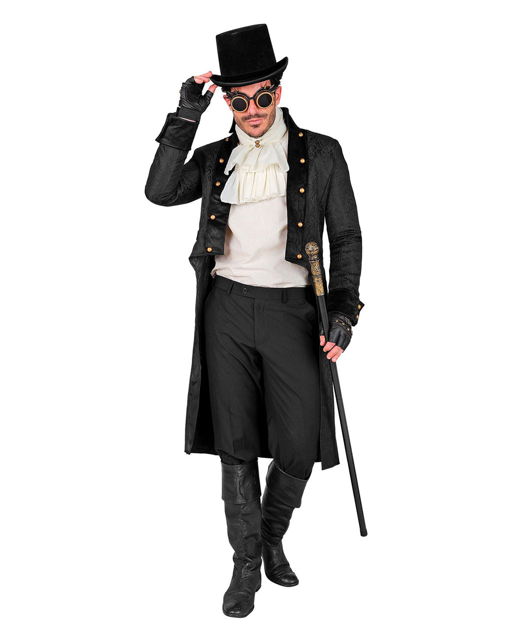 Edward | Men's Victorian Costume Coat | Brocade Tailcoat-Eltrendio