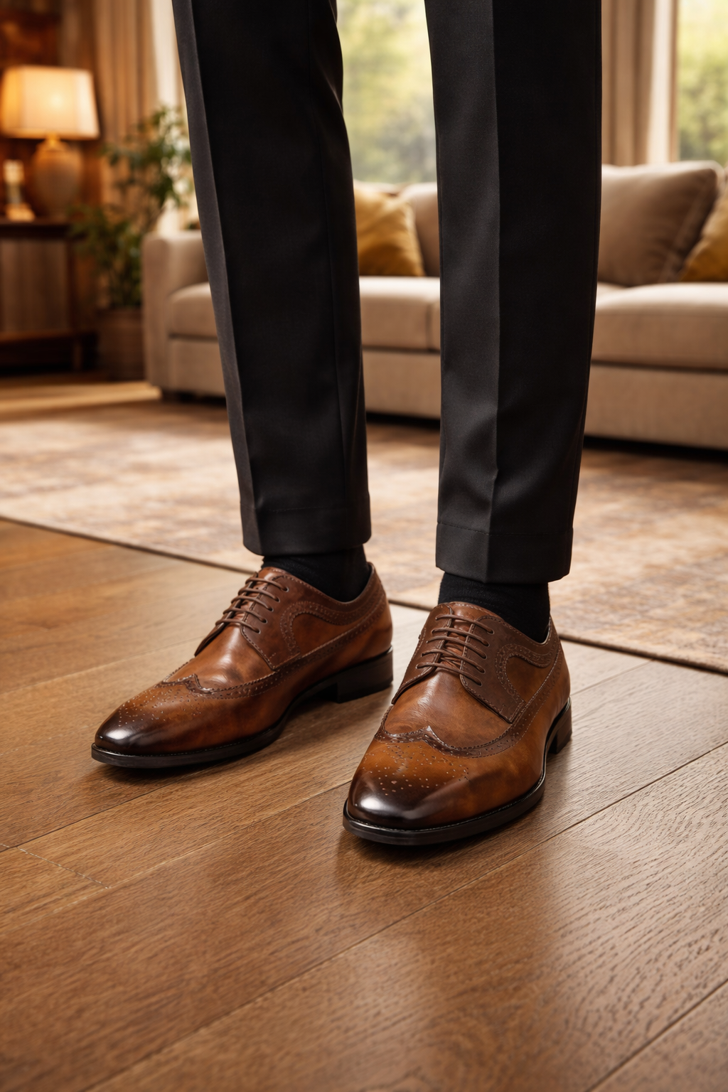 Edward | Men's Wingtip Brogue Shoes | Leather · Eltrendio