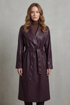 Eleanor | Women's Belted Trench Coat | Faux Leather · Eltrendio