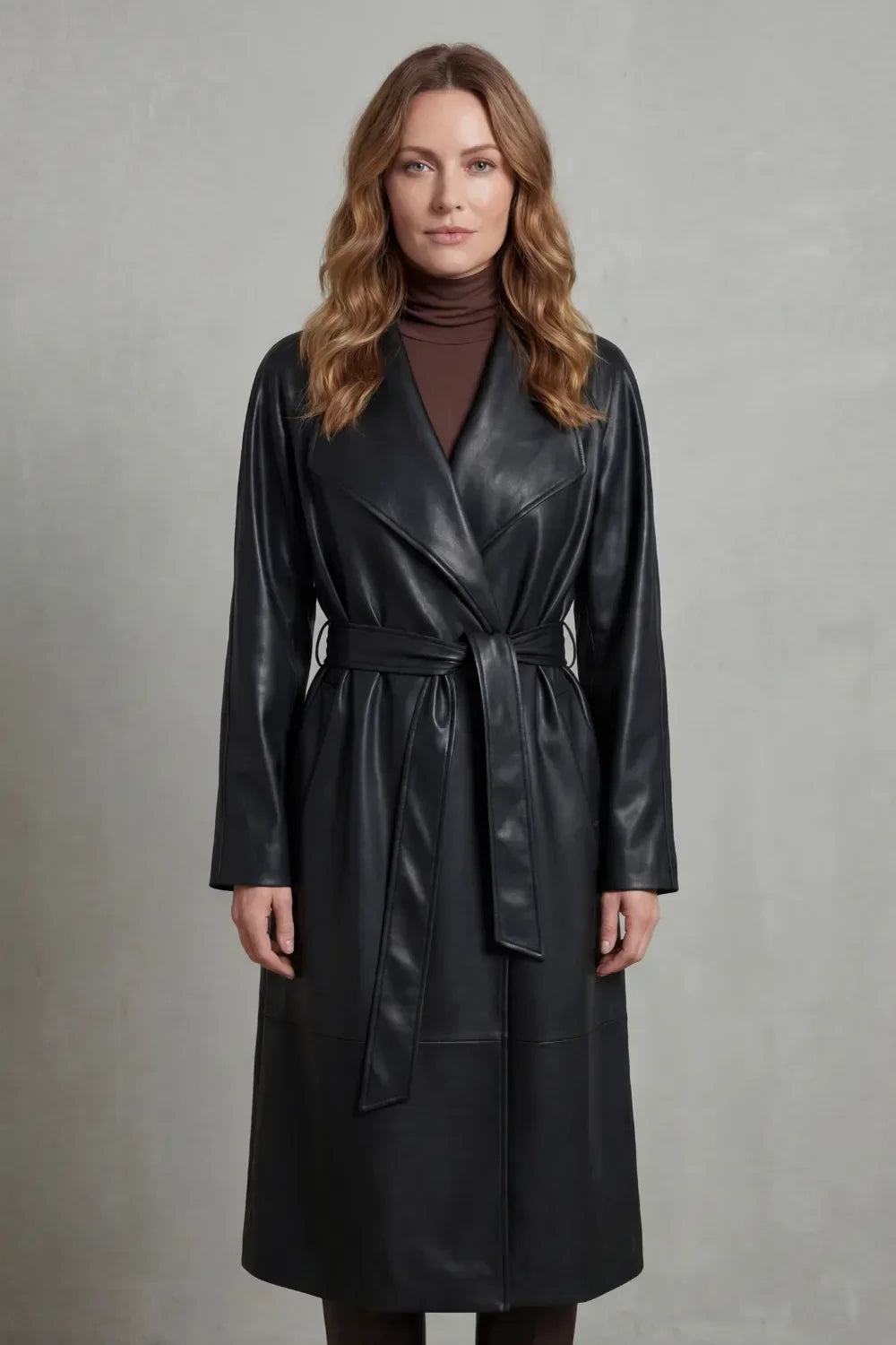 Eleanor | Women's Belted Trench Coat | Faux Leather · Eltrendio