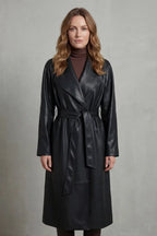 Eleanor | Women's Belted Trench Coat | Faux Leather · Eltrendio