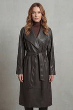 Eleanor | Women's Belted Trench Coat | Faux Leather · Eltrendio