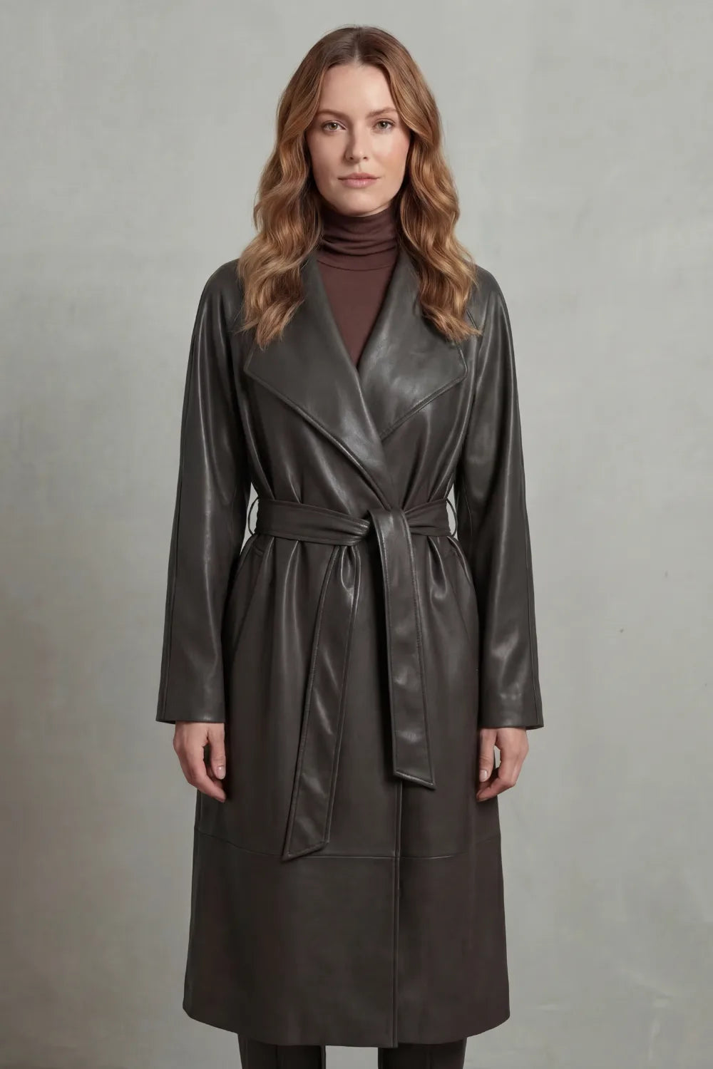 Eleanor | Women's Belted Trench Coat | Faux Leather · Eltrendio