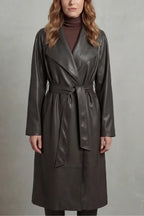 Eleanor | Women's Belted Trench Coat | Faux Leather · Eltrendio
