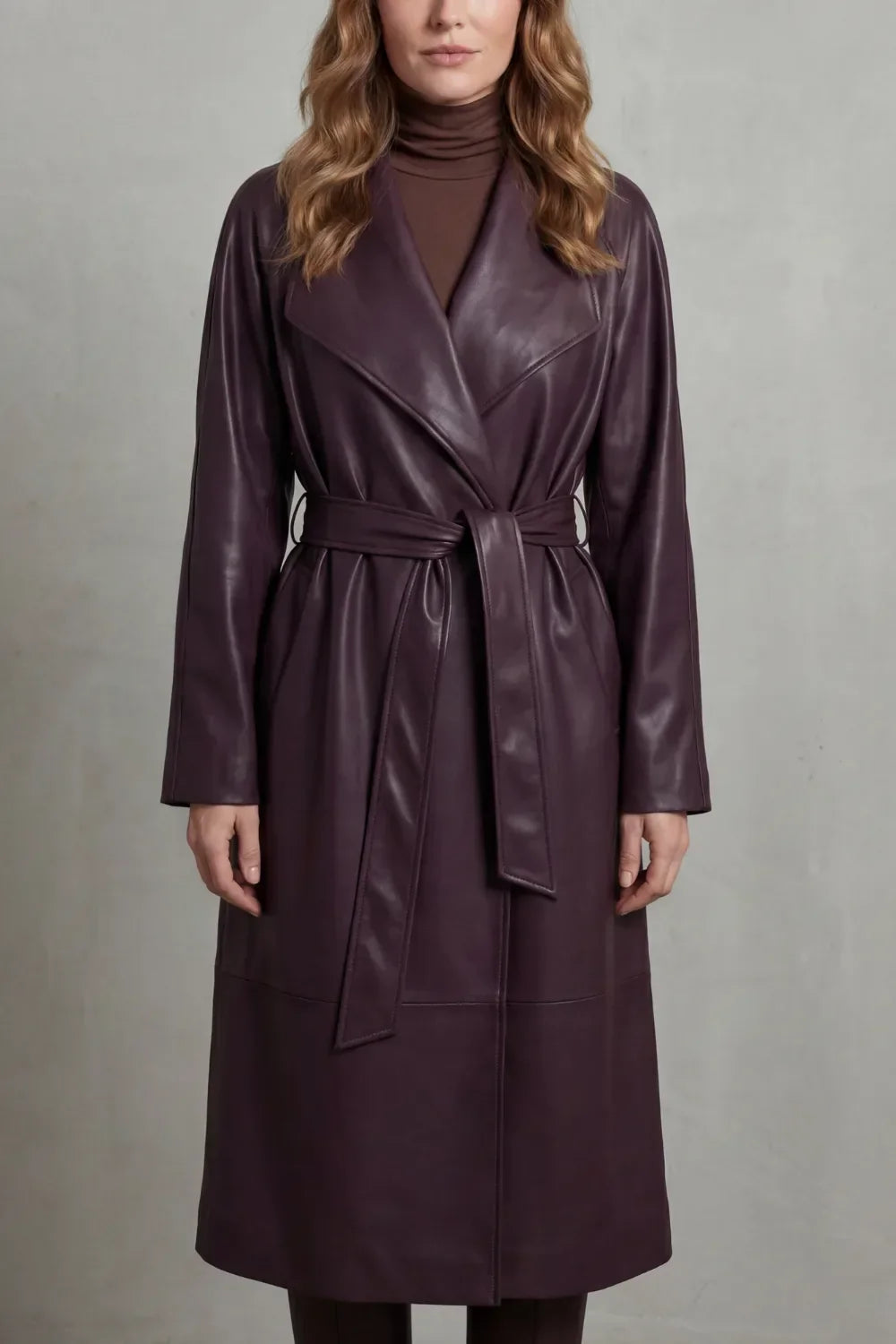 Eleanor | Women's Belted Trench Coat | Faux Leather · Eltrendio