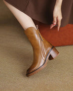 Eleanor | Women's Block Heel Ankle Boots | Side Zip · Eltrendio
