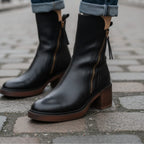 Eleanor | Women's Block Heel Ankle Boots | Side Zip · Eltrendio