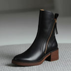 Eleanor | Women's Block Heel Ankle Boots | Side Zip · Eltrendio
