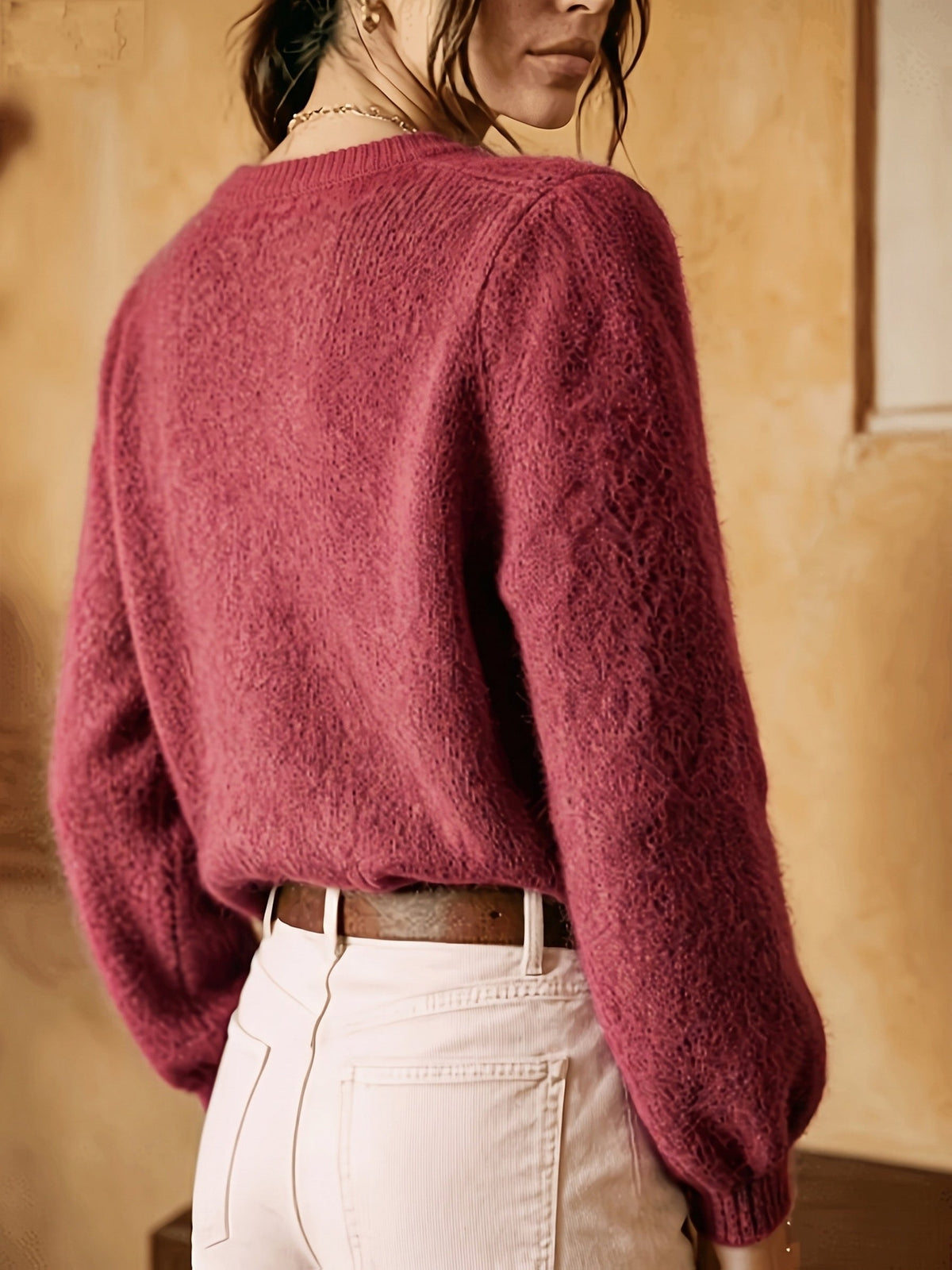 Eleanor | Women's Button-Up Cardigan | Pointelle Knit · Eltrendio